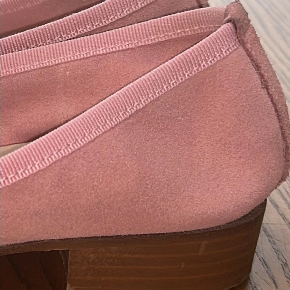 Sesto Meucci Pink Suede Loafers with Fringe size 8M - Picture 2 of 9